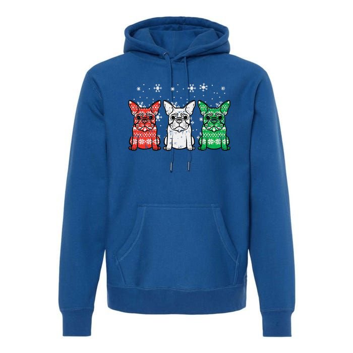 Christmas French Bulldogs Xmas Frenchie Dog Funny Funny Premium Hoodie