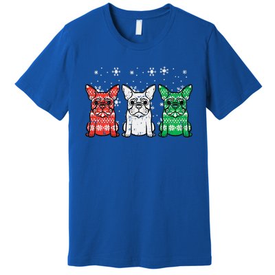 Christmas French Bulldogs Xmas Frenchie Dog Funny Funny Premium T-Shirt