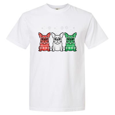 Christmas French Bulldogs Xmas Frenchie Dog Funny Funny Garment-Dyed Heavyweight T-Shirt