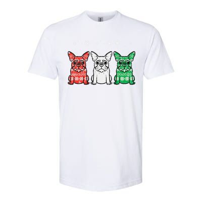 Christmas French Bulldogs Xmas Frenchie Dog Funny Funny Softstyle CVC T-Shirt