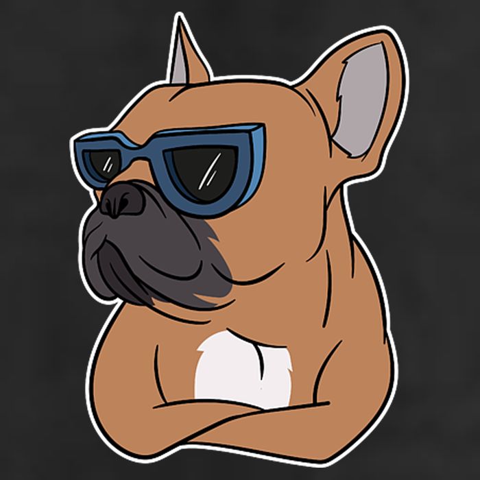 Cool French Bulldog Sunglasses 7 Panel Mesh Trucker Snapback Hat