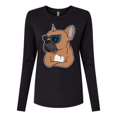 Cool French Bulldog Sunglasses Womens Cotton Relaxed Long Sleeve T-Shirt