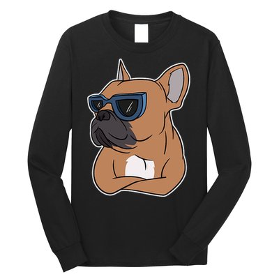 Cool French Bulldog Sunglasses Long Sleeve Shirt
