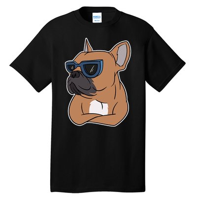 Cool French Bulldog Sunglasses Tall T-Shirt