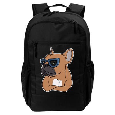 Cool French Bulldog Sunglasses Daily Commute Backpack