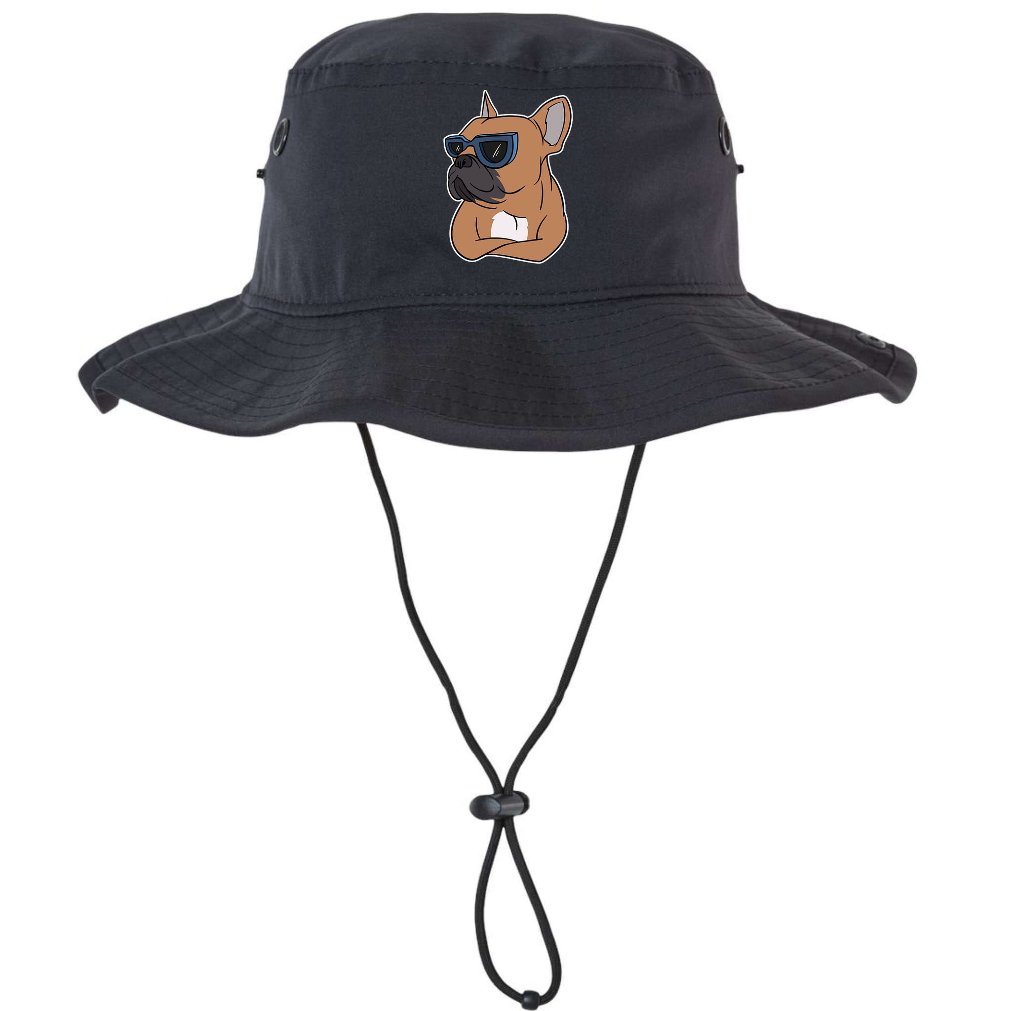 Cool French Bulldog Sunglasses Bucket Hat