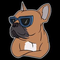 Cool French Bulldog Sunglasses Bucket Hat