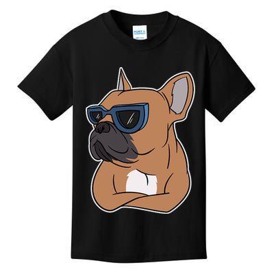 Cool French Bulldog Sunglasses Kids T-Shirt