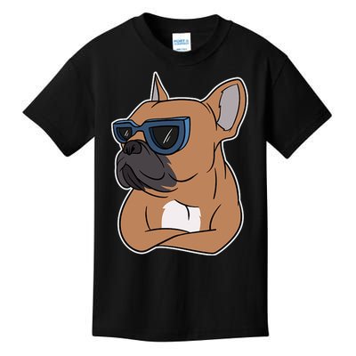 Cool French Bulldog Sunglasses Kids T-Shirt