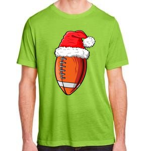 Christmas Football Ball Santa Hat Funny Sport Xmas Boys Adult ChromaSoft Performance T-Shirt