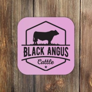 Cow Farmer Black Angus Cattle Coaster