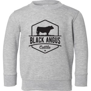 Cow Farmer Black Angus Cattle Toddler Sweatshirt