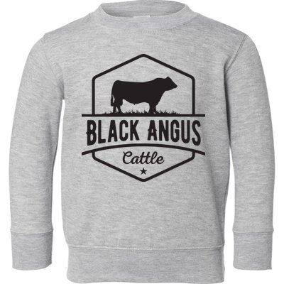 Cow Farmer Black Angus Cattle Toddler Sweatshirt