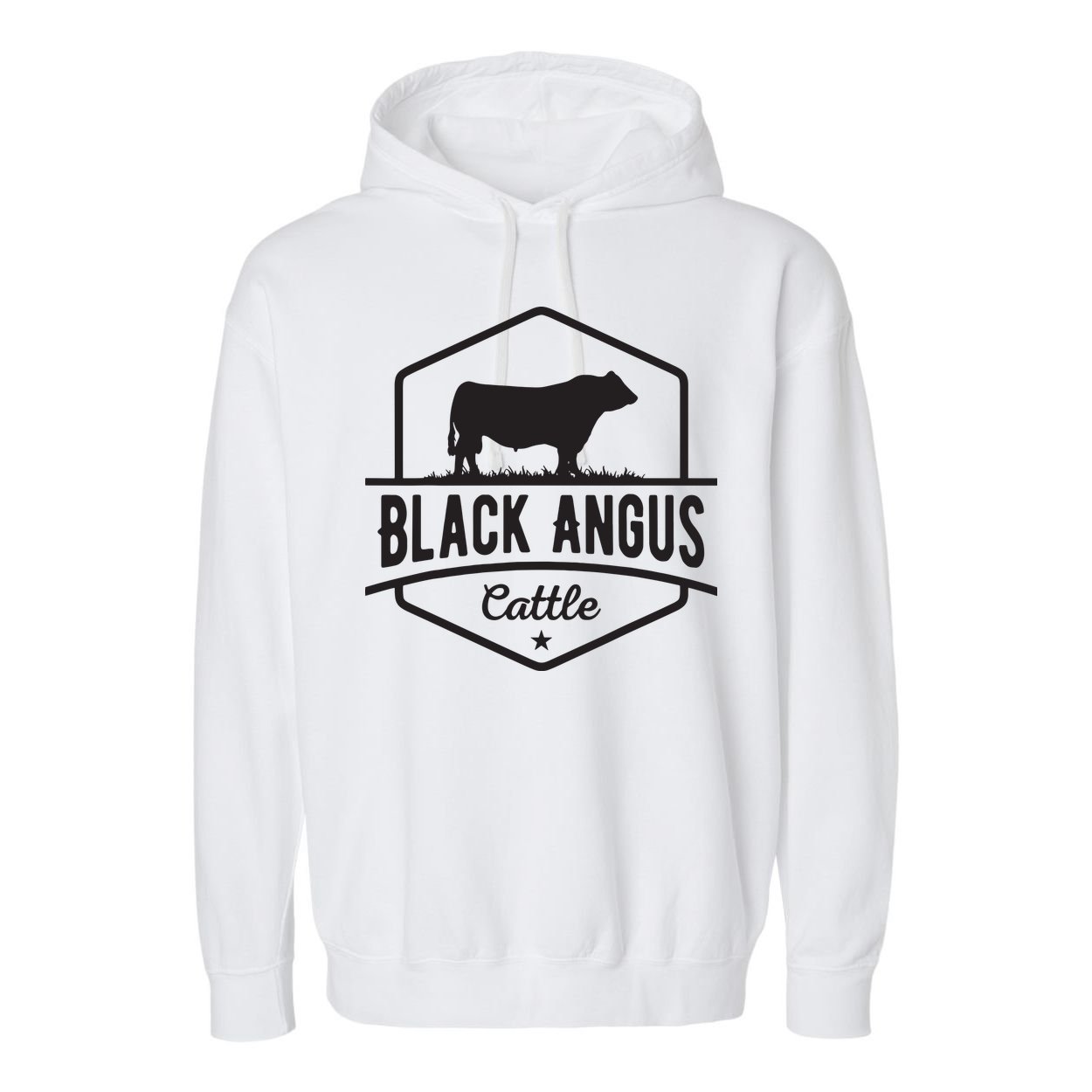 Cow Farmer Black Angus Cattle Garment-Dyed Fleece Hoodie