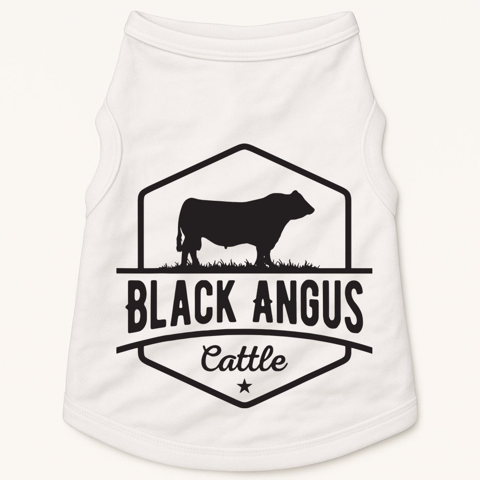 Cow Farmer Black Angus Cattle Doggie Tank
