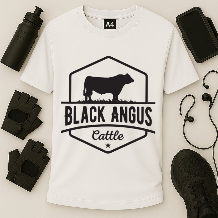 Cow Farmer Black Angus Cattle Cooling Performance Crew T-Shirt