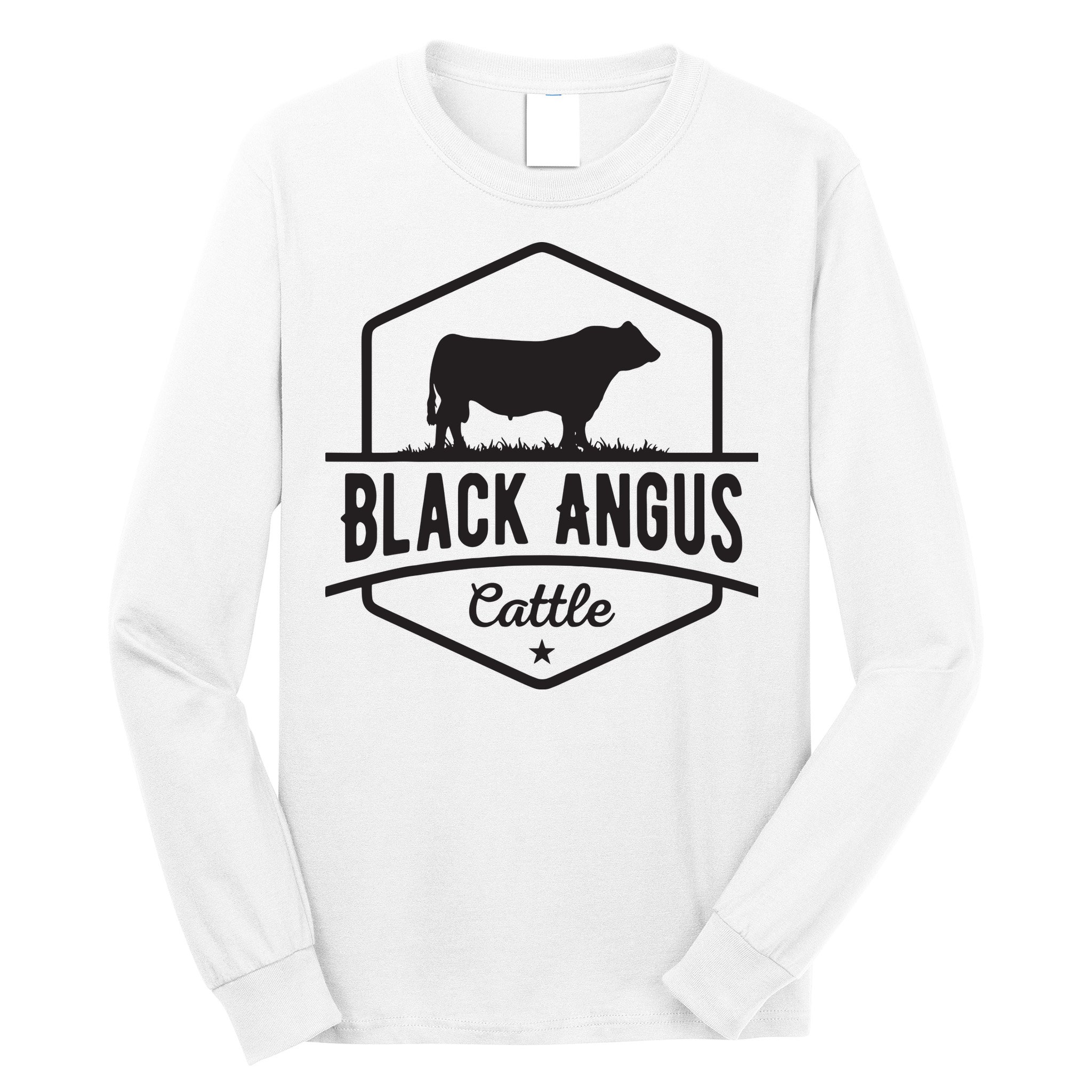 Cow Farmer Black Angus Cattle Long Sleeve Shirt