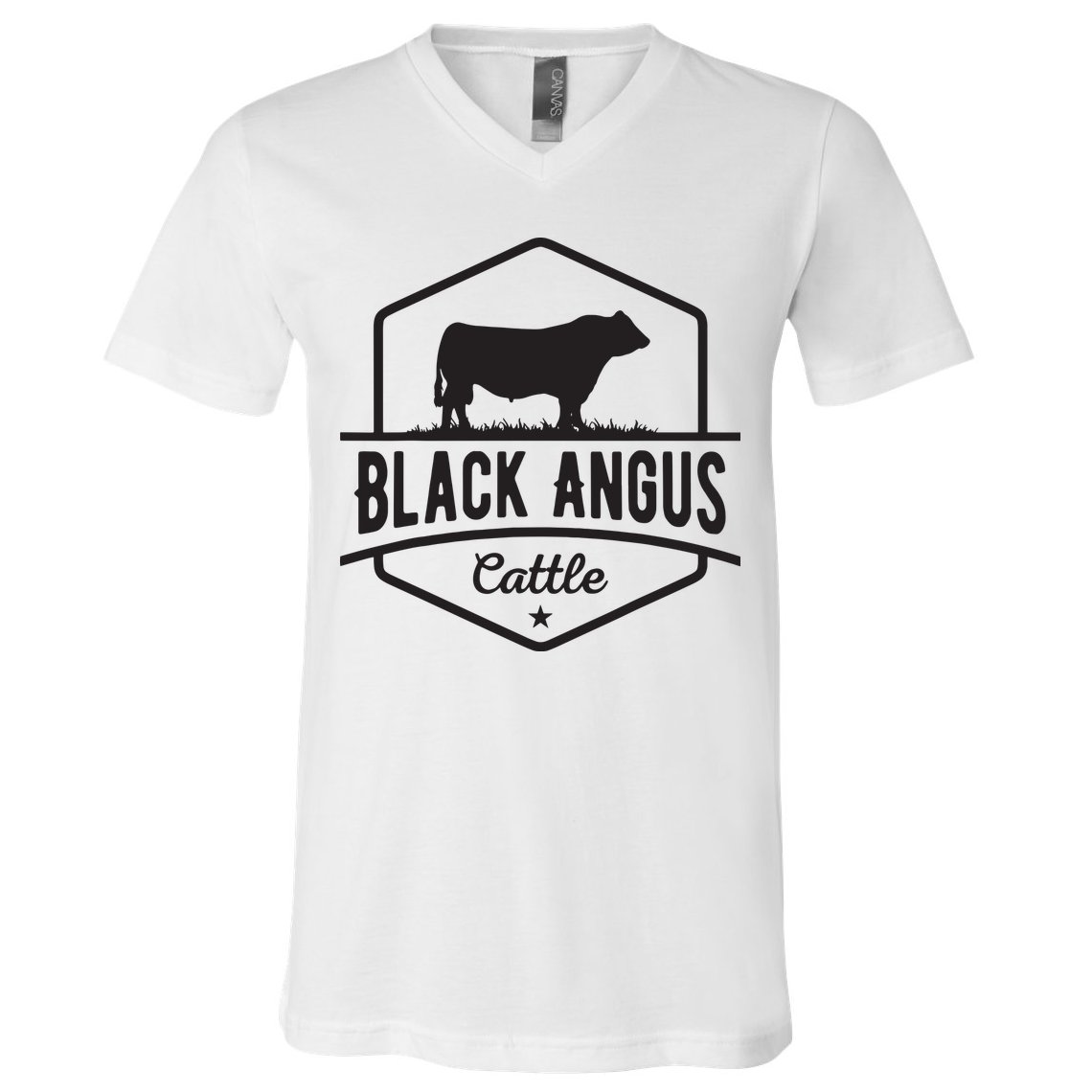 Cow Farmer Black Angus Cattle V-Neck T-Shirt
