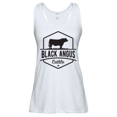Cow Farmer Black Angus Cattle Ladies Essential Flowy Tank