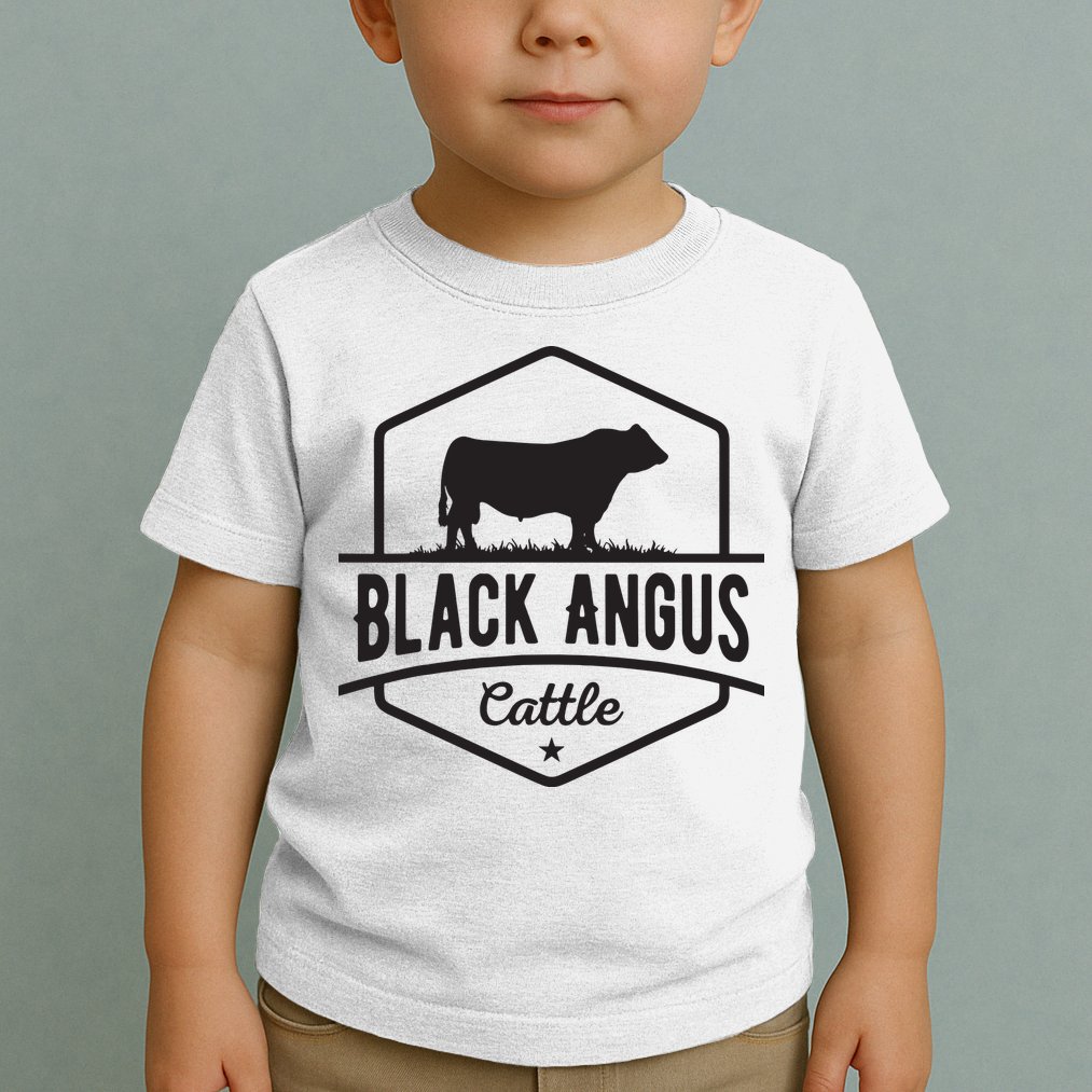 Cow Farmer Black Angus Cattle Toddler T-Shirt