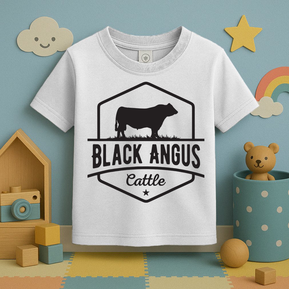Cow Farmer Black Angus Cattle Toddler T-Shirt