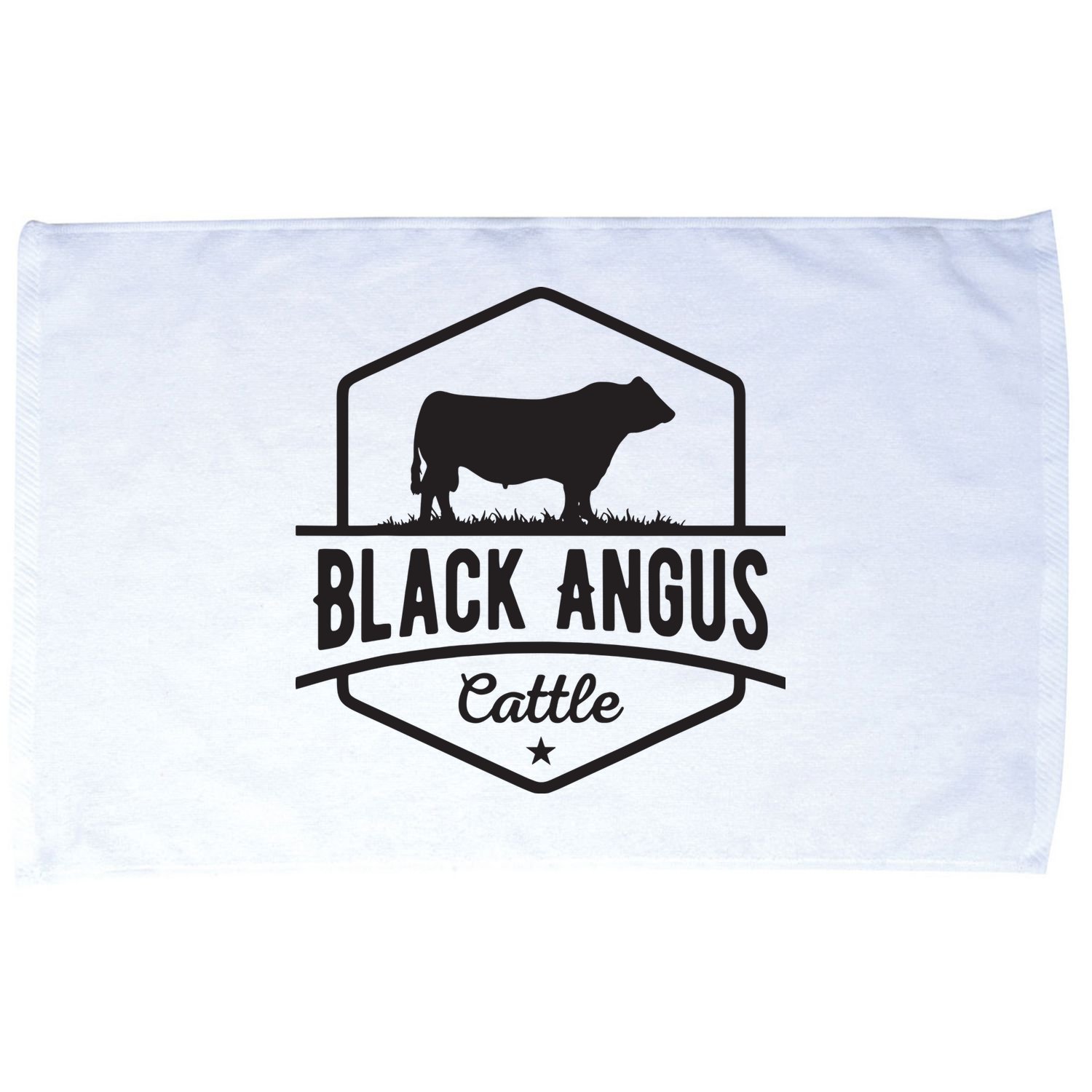 Cow Farmer Black Angus Cattle Microfiber Hand Towel