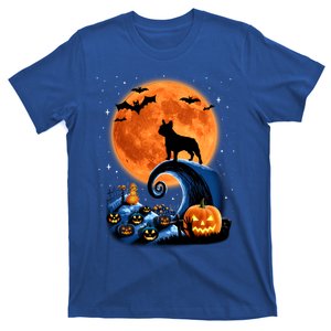 Cute French Bulldog Pumpkin Moon Halloween Horror Dogs Lover Meaningful Gift T-Shirt