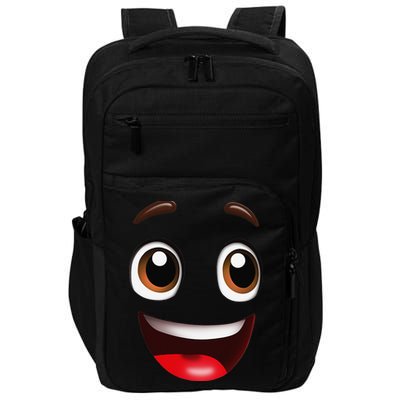 Cartoon Face Brown Eyes Impact Tech Backpack