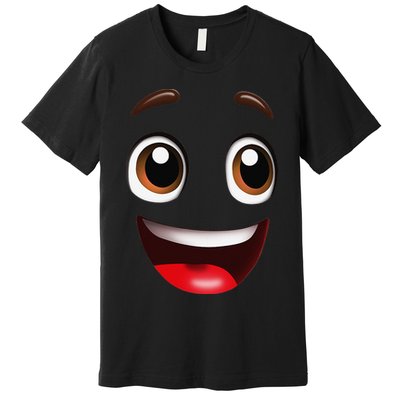 Cartoon Face Brown Eyes Premium T-Shirt