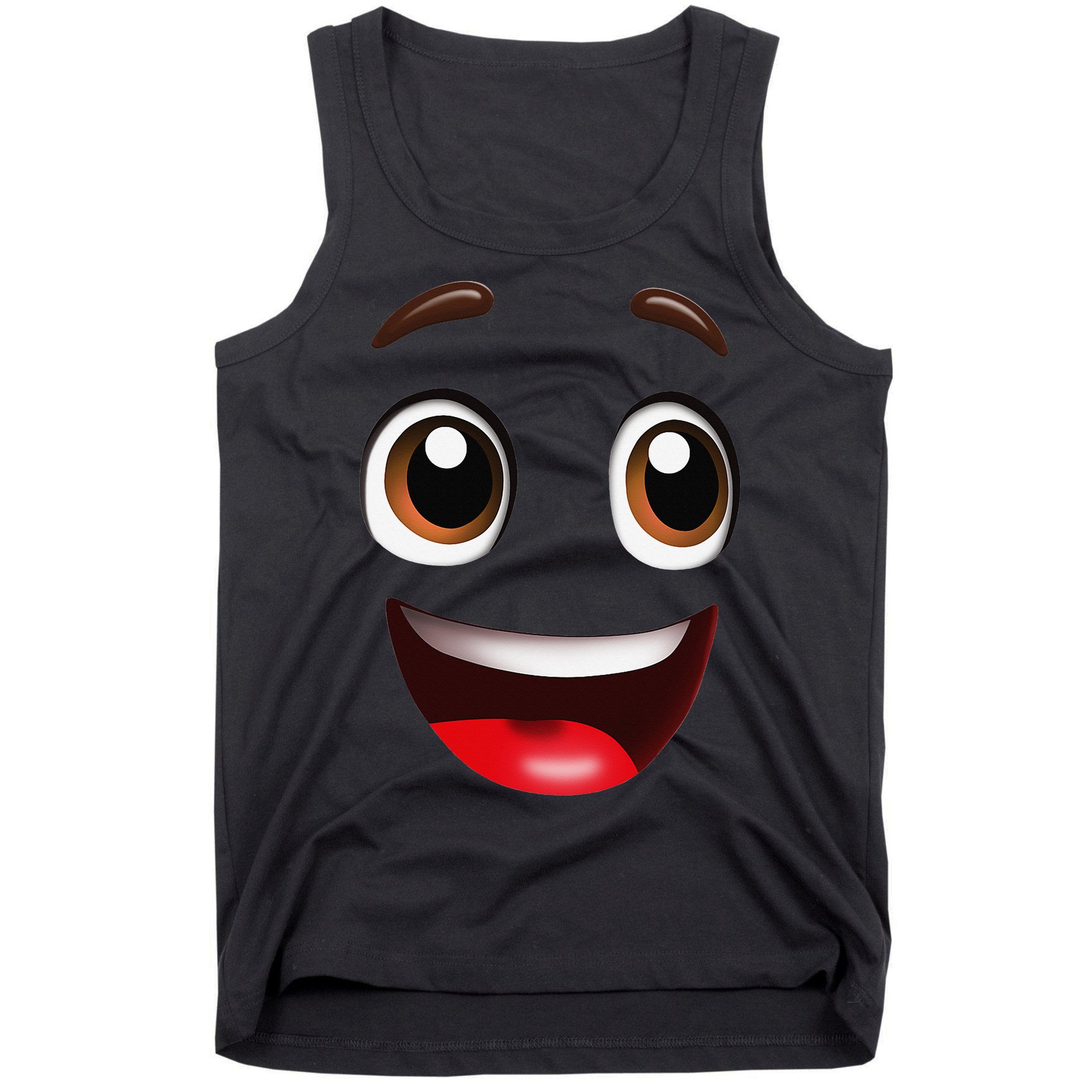 Cartoon Face Brown Eyes Tank Top