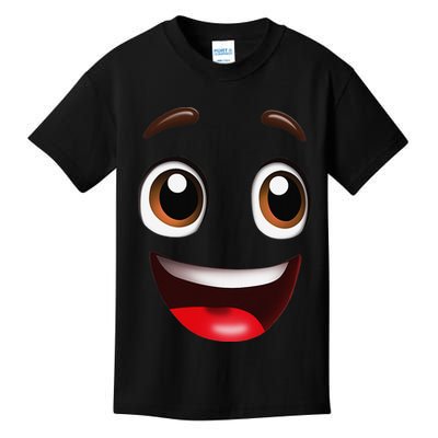 Cartoon Face Brown Eyes Kids T-Shirt