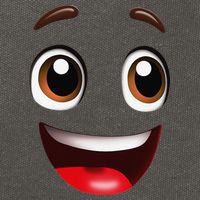 Cartoon Face Brown Eyes Cotton Canvas Backpack