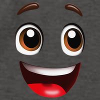 Cartoon Face Brown Eyes Vector Backpack