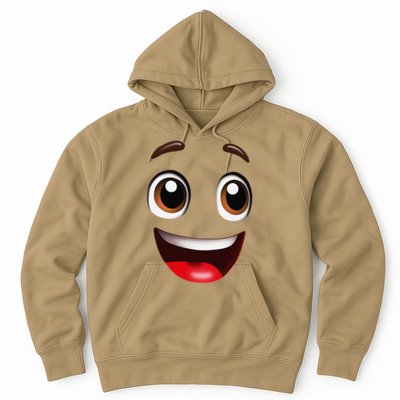 Cartoon Face Brown Eyes Hoodie