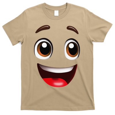 Cartoon Face Brown Eyes T-Shirt