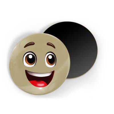 Cartoon Face Brown Eyes Magnet