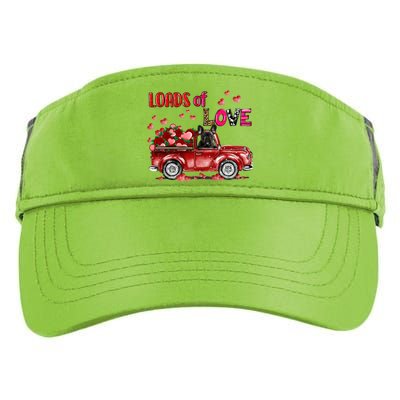 Cute French Bulldog Dog Driving Red Truck Happy Valentine's Gift Adult Drive Performance Visor