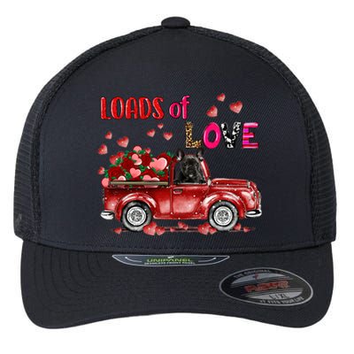 Cute French Bulldog Dog Driving Red Truck Happy Valentine's Gift Flexfit Unipanel Trucker Cap