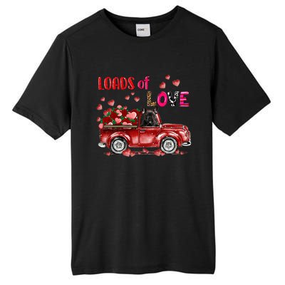 Cute French Bulldog Dog Driving Red Truck Happy Valentine's Gift Tall Fusion ChromaSoft Performance T-Shirt