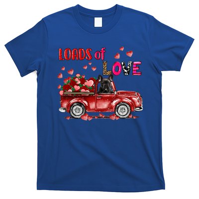 Cute French Bulldog Dog Driving Red Truck Happy Valentine's Gift T-Shirt