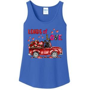 Cute French Bulldog Dog Driving Red Truck Happy Valentine's Gift Ladies Essential Tank