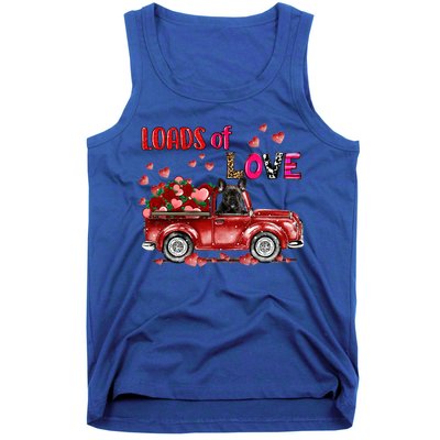 Cute French Bulldog Dog Driving Red Truck Happy Valentine's Gift Tank Top