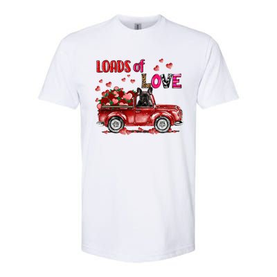 Cute French Bulldog Dog Driving Red Truck Happy Valentine's Gift Softstyle CVC T-Shirt