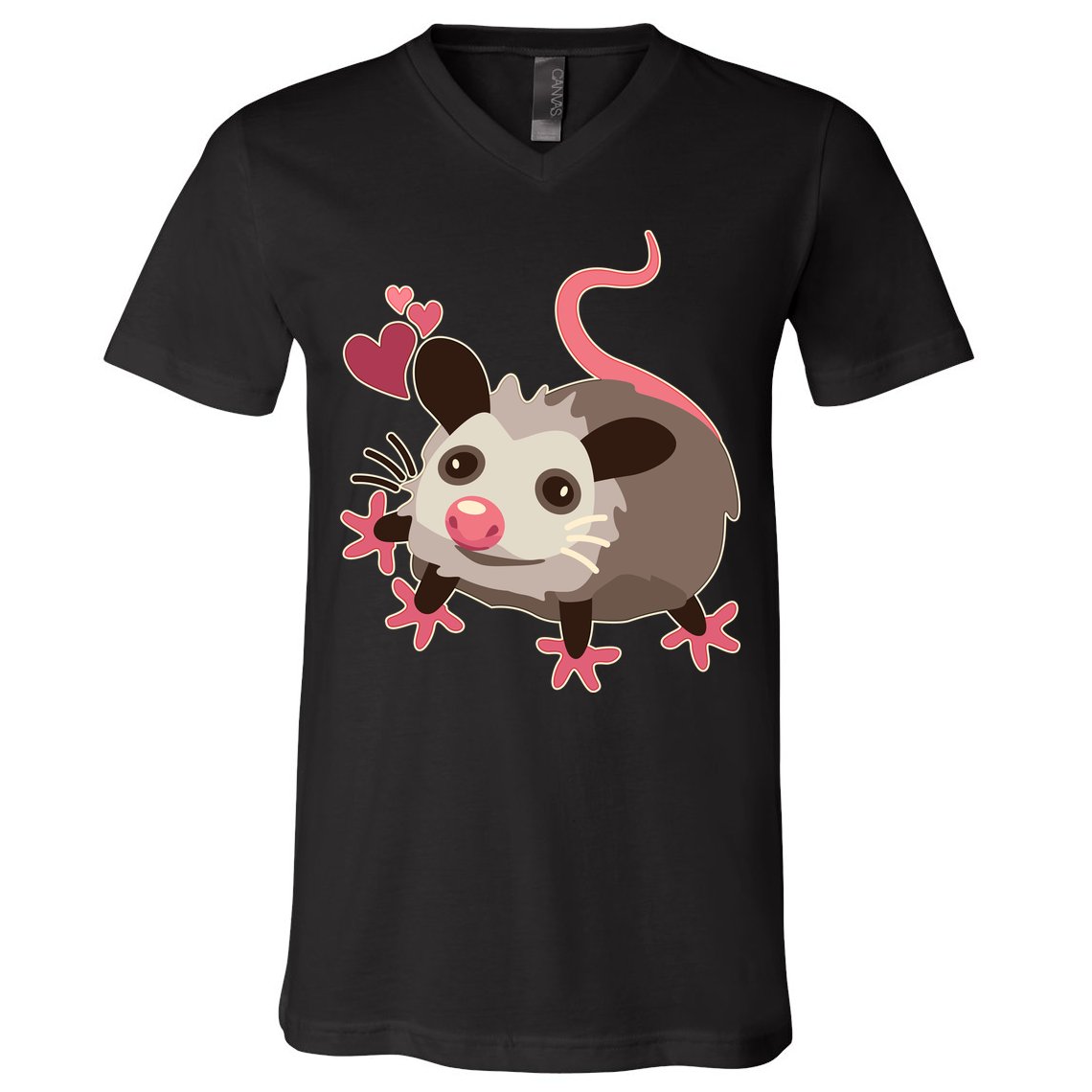 Cute Funny Baby Opossum V-Neck T-Shirt