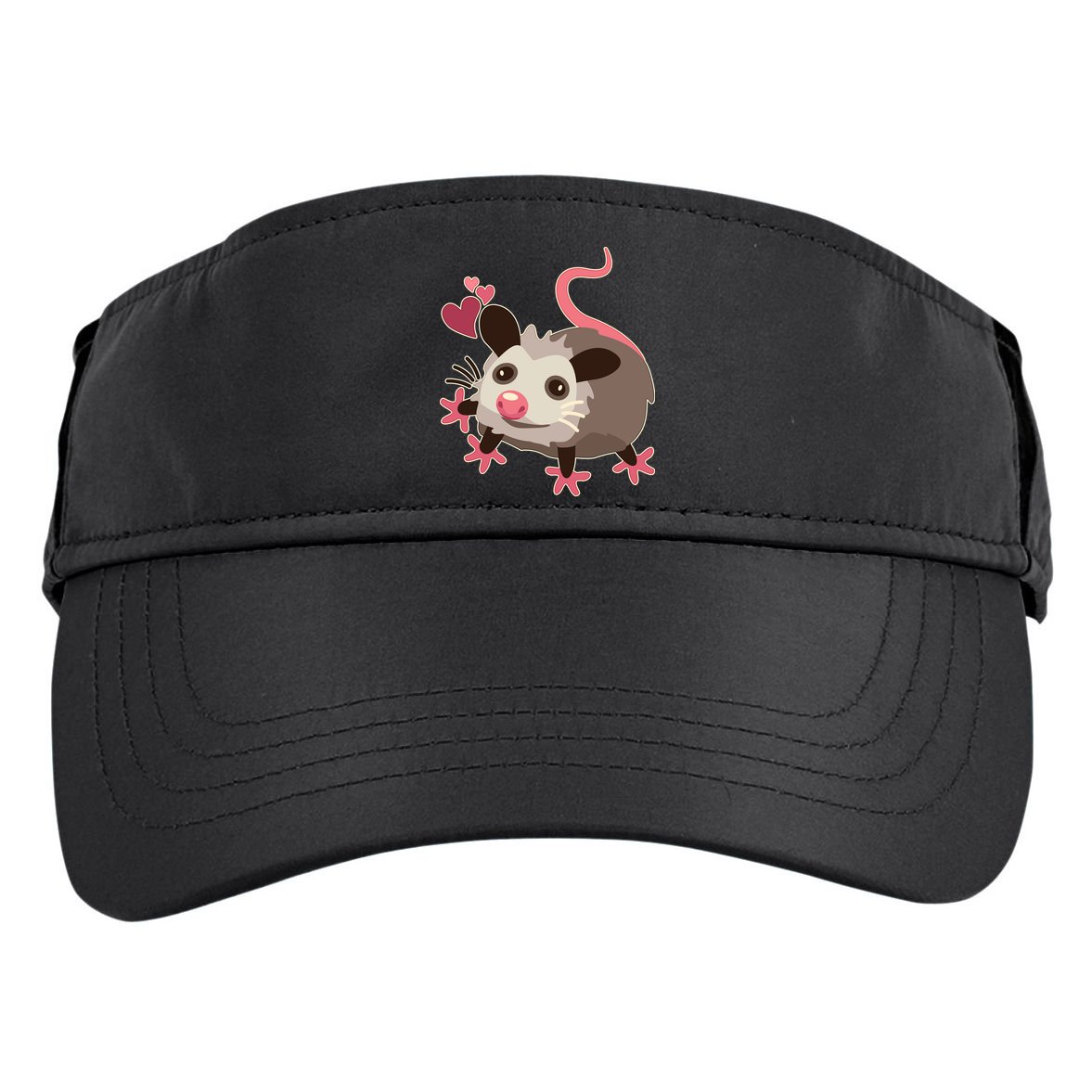 Cute Funny Baby Opossum Adult Drive Performance Visor