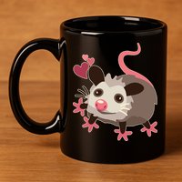 Cute Funny Baby Opossum 11oz C Handle Ceramic Mug