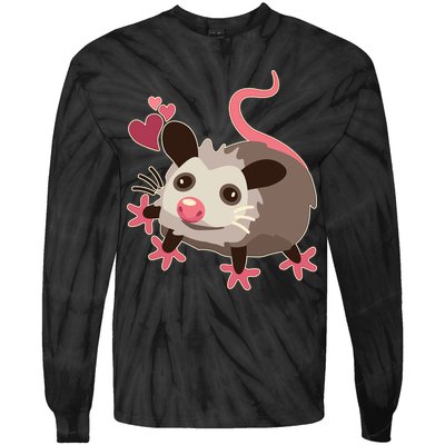 Cute Funny Baby Opossum Tie-Dye Long Sleeve Shirt