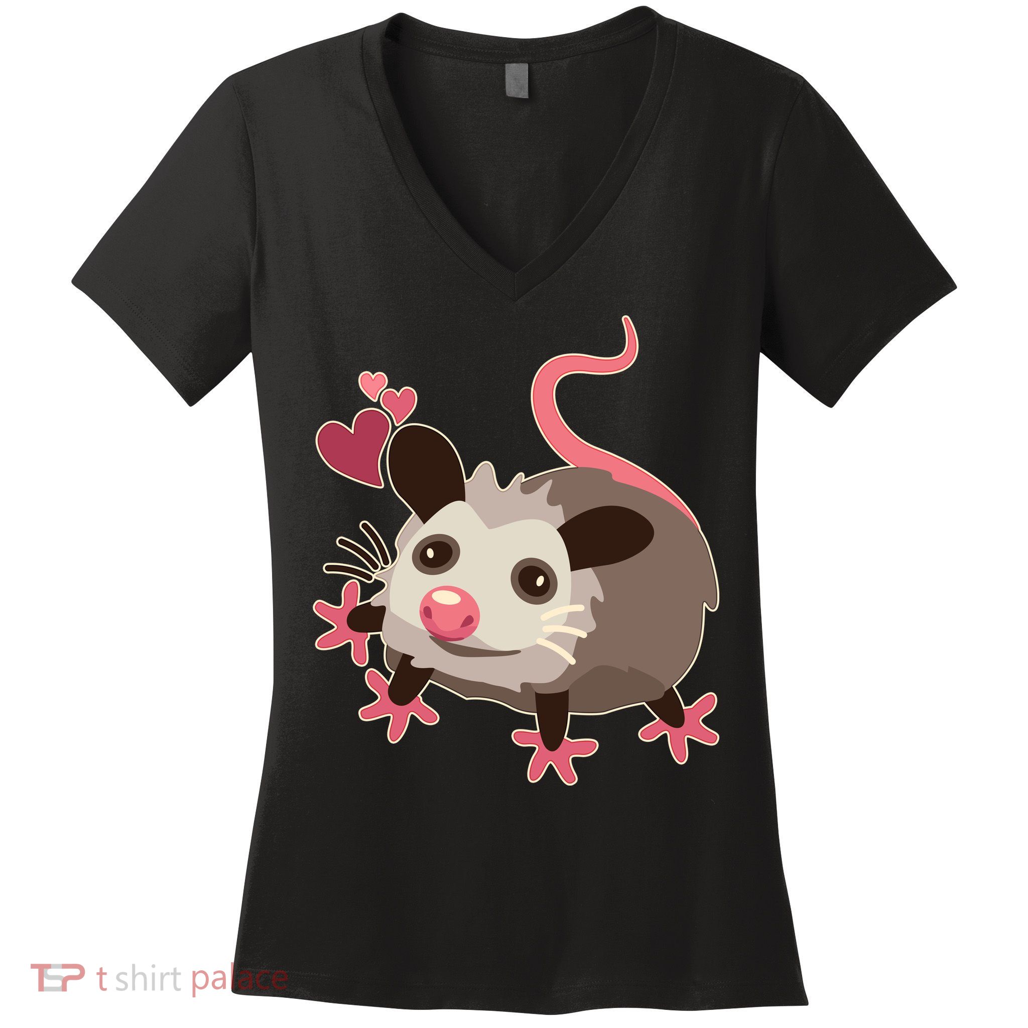 Cute Funny Baby Opossum Women's V-Neck T-Shirt