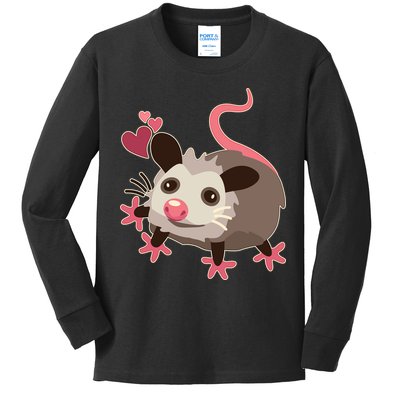 Cute Funny Baby Opossum Kids Long Sleeve Shirt
