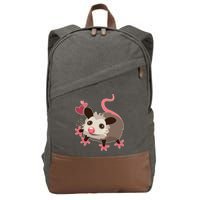 Cute Funny Baby Opossum Cotton Canvas Backpack
